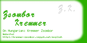 zsombor kremmer business card